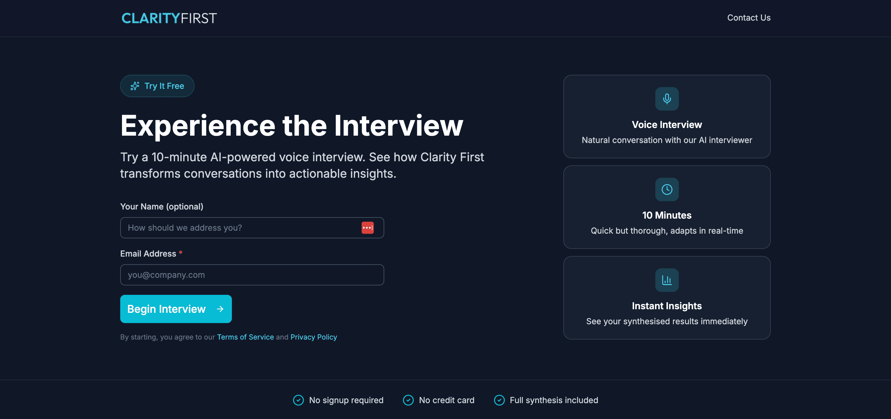 Experience the Interview